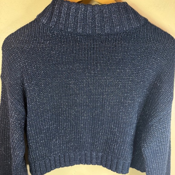 Revolve h:ours Cropped Sparkly Sweater Med Super Fun Warm Office - Picture 12 of 12